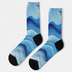 Groove Waves 70s Psychedelic Line Pattern Socks
