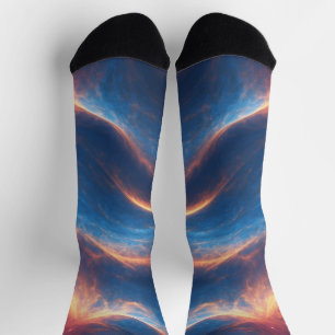 Groove Waves 70s Psychedelic Line Pattern Socks