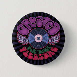 Grooved 2 Inch Round Button