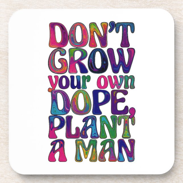 Groovology – Planting Words Coaster (Front)