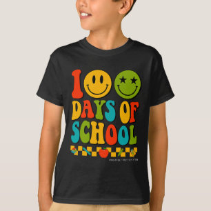 Groovy 100 Days Of School Student Teachers Kids Hi T-Shirt
