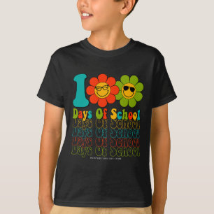Groovy 100 Days Of School Student Teachers Kids Hi T-Shirt