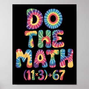 Groovy 100 Days School Math Equation Do The Math 1 Poster