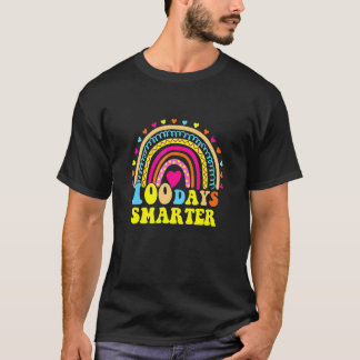 Groovy 100th Day of School Teacher Rainbow 100 Day T-Shirt