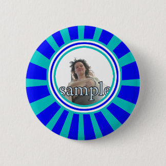 Groovy 1970's Retro Photo Frame 2 Inch Round Button