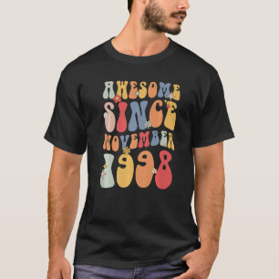 Groovy 1998 Awesome Since November Retro 24th T-Shirt
