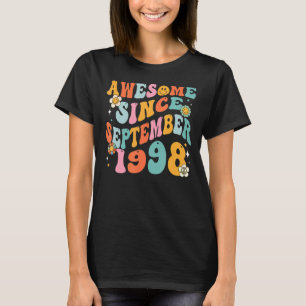 Groovy 24th Birthday Awesome Since September 1998 T-Shirt