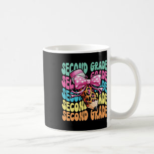 Groovy 2nd Grade Girls Teacher Second Grade Back T Coffee Mug