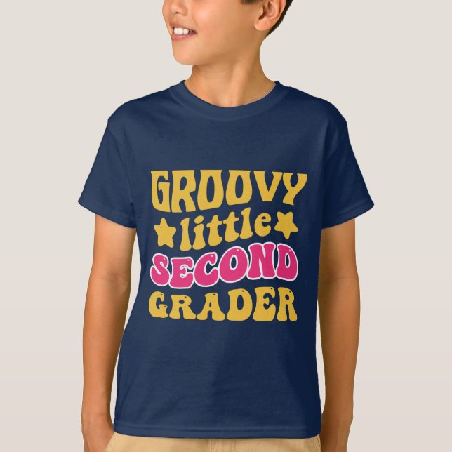 Groovy 2nd Grader  Back To School T-Shirt (Front)