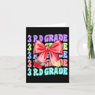 Groovy 3rd Grade Back To School First Day Of Third Card
