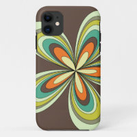 Groovy 60s 70s Hippie Flower Brown Retro Daisy 