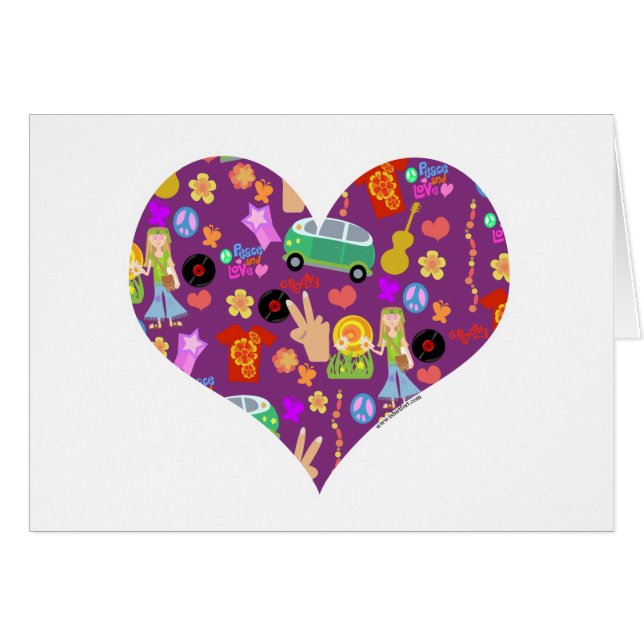 Groovy 60s Purple Love (Front Horizontal)