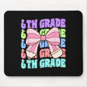 Groovy 6th Grade Back To School First Day Of Sixth Mouse Pad