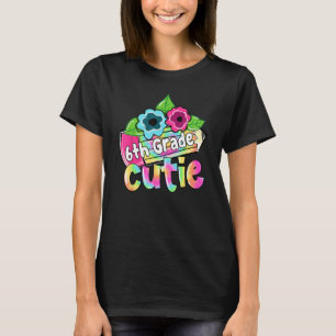 Groovy 6th Grade Cutie Pencil Tie Dye Back To Scho T-Shirt