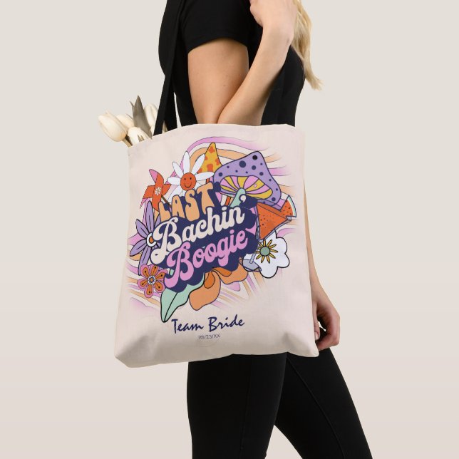 Groovy 70s Bachelorette Team Bride ID929 Tote Bag (Close Up)