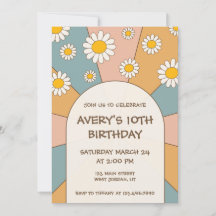 Groovy 70's Birthday Invitation