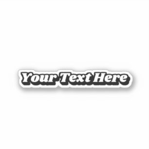 Groovy 70s Black White Custom Text Slogan