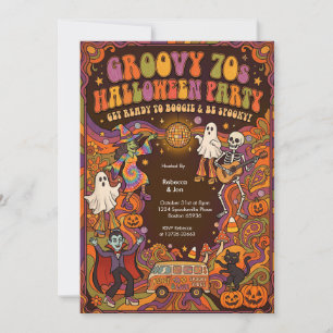 Groovy 70s Halloween Party Invitation