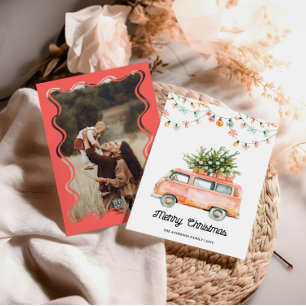 Groovy  70s Photo Christmas card