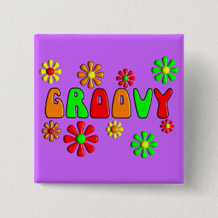 Groovy 70's T-Shirts and Gifts 2 Inch Square Button