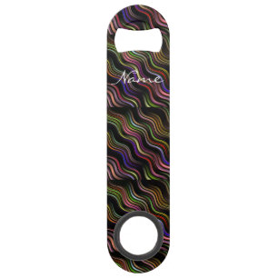 Groovy 70's wavy hippie psychedelic bar key