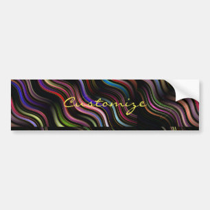 Groovy 70's wavy hippie psychedelic bumper sticker