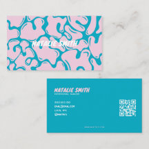 groovy abstract aesthestic modern business card