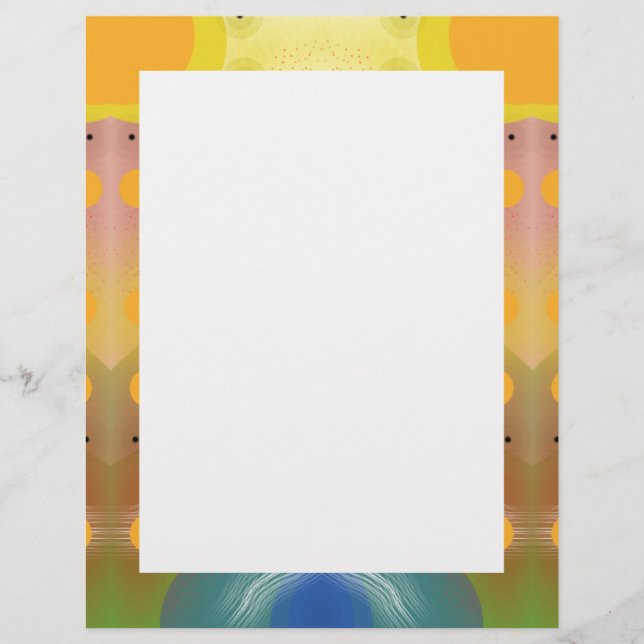 Groovy Abstract Desert  Oasis Landscape Scene (Front)