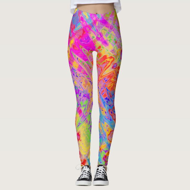 Groovy Abstract Leggings (Front)
