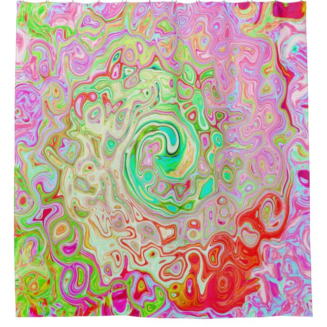 Groovy Abstract Retro Pastel Green Liquid Swirl (Front)