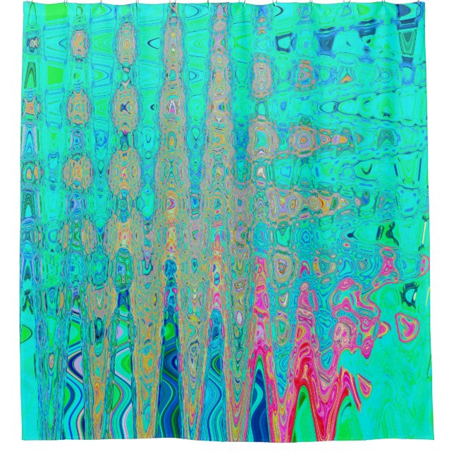 Groovy Abstract Retro Rainbow Atomic Waves (Front)