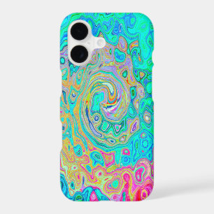 Groovy Abstract Retro Rainbow Liquid Swirl