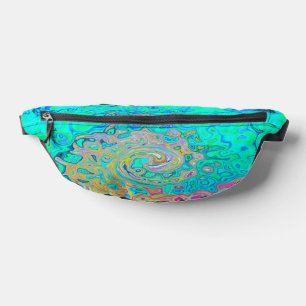 Groovy Abstract Retro Rainbow Liquid Swirl Fanny Pack