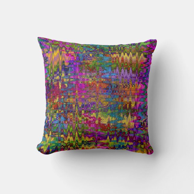 Groovy Abstract Throw Pillow (Front)