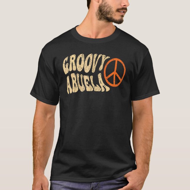 Groovy Abuela 70s Aesthetic Nostalgia 1970's Mexic T-Shirt (Front)