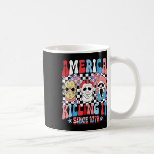 Groovy America Killing It Since 1776 Horror 4th Of Coffee Mug