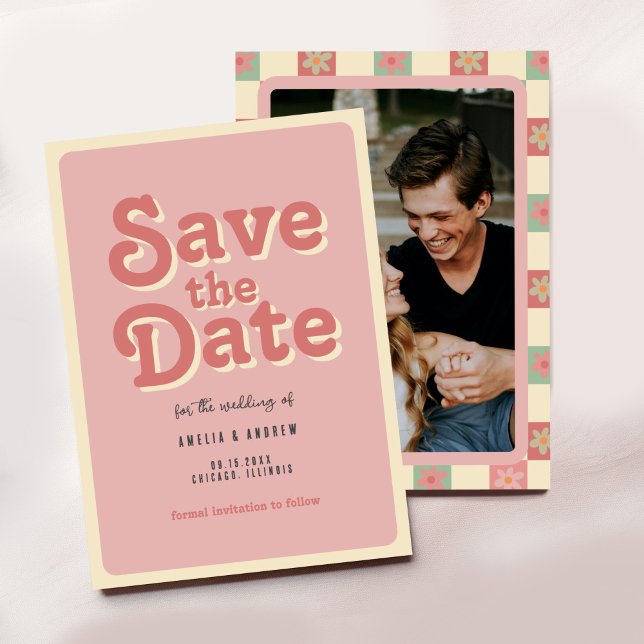 Groovy and Retro 70s Wedding Save The Date (Creator Uploaded)