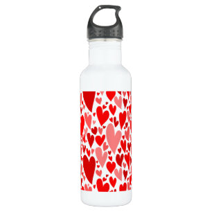 Groovy and Romantic Red Hearts Valentine's Day 710 Ml Water Bottle