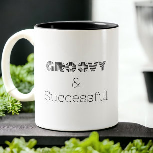 Groovy and Successful Retro Two-Tone Coffee Mug