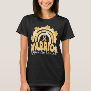 groovy appendix cancer warrior rainbow flower   T-Shirt