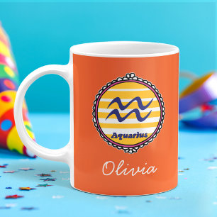 Groovy Aquarius Custom Coffee Mug