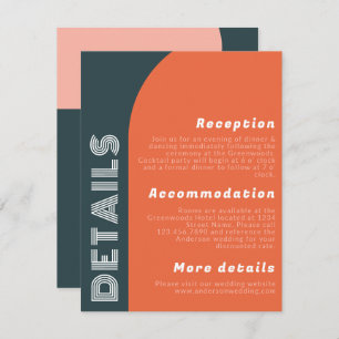 Groovy Arch Retro Wedding Details Bright Orange