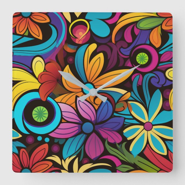 Groovy Art Wall Clock (Front)