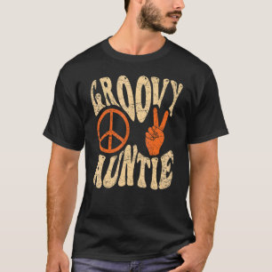 Groovy Auntie 70s Aesthetic Nostalgia 1970's Retro T-Shirt