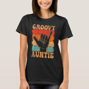 Groovy Auntie 70s Aesthetic Nostalgia 1970's Retro T-Shirt