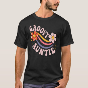Groovy Auntie 70s Aesthetic Nostalgia 1970's Retro T-Shirt