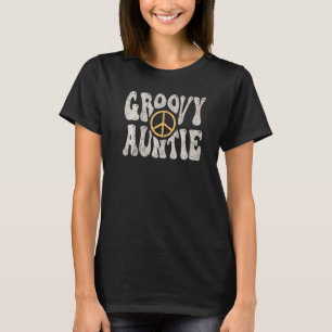 Groovy Auntie 70s Aesthetic Nostalgia 1970's Retro T-Shirt