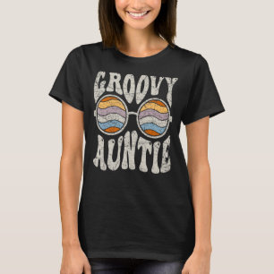 Groovy Auntie 70s Aesthetic Nostalgia 1970's Retro T-Shirt