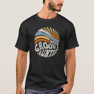 Groovy Auntie 70s Aesthetic Nostalgia 1970's Retro T-Shirt