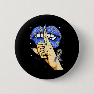 Groovy Autism Awareness Dont Judge What You Don't 2 Inch Round Button